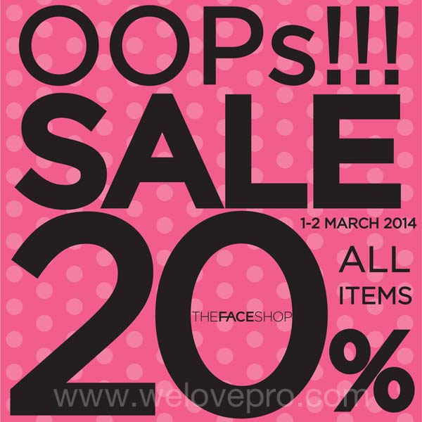 THE FACESHOP Oops!!! Sale 