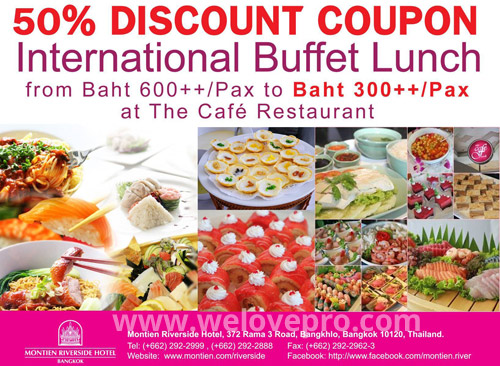 promotion buffet montien riverside hotel discount coupon