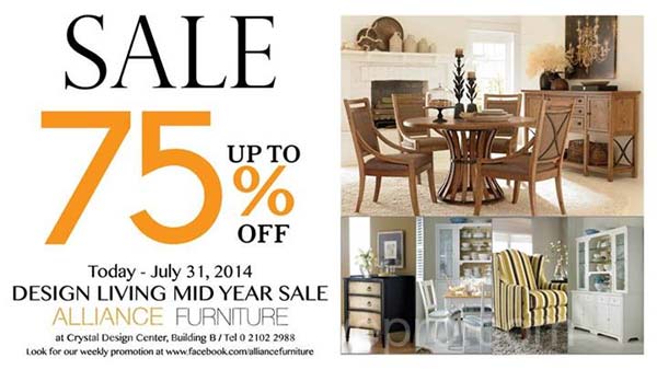 Alliance Furniture Design Living Mid Year Sale