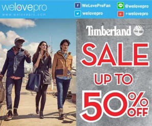 โปรโมชั่น Timberland End of Season Sale ลดสูงสุด 50% เอาใจคอแฟชั่นเอ้าท์ดอร์ ทุกสาขา (ก.ค.59)