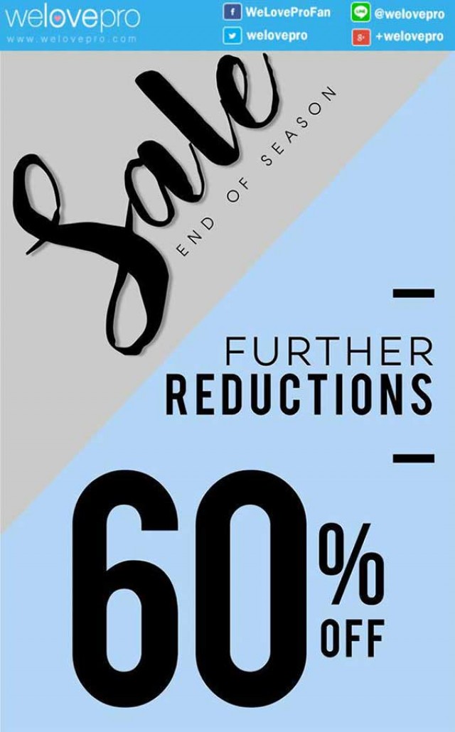 โปรโมชั่น Jaspal ลดเพิ่ม End of Season Sale 60% ทุกสาขา (ก.ค.59)