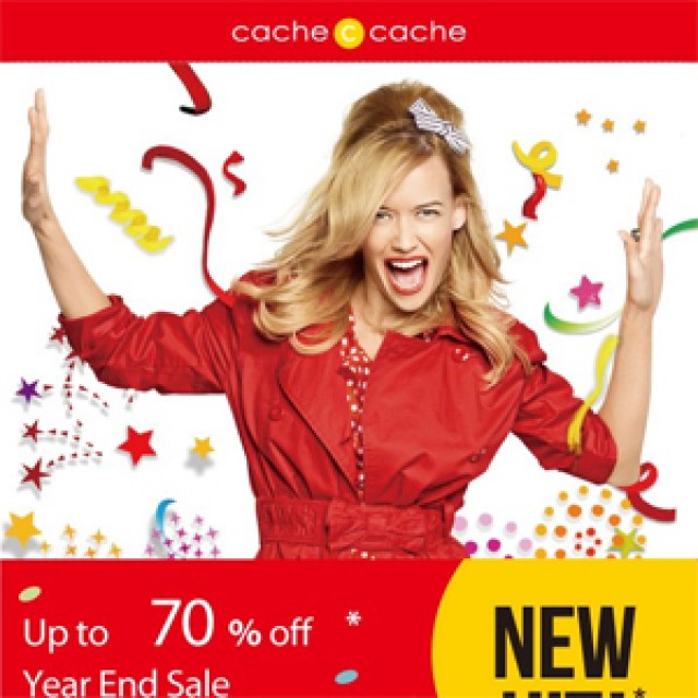 โปรโมชั่น cache cache Year End sale up to 70% off