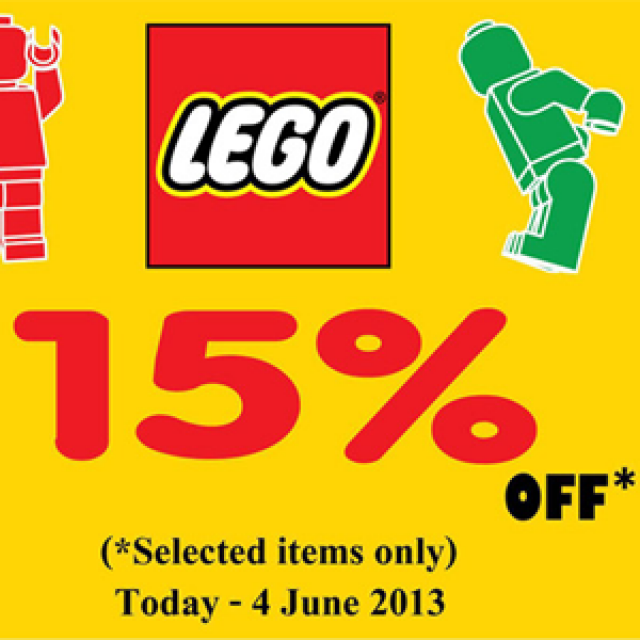 โปรโมชั่น LEGO ลดพิเศษเฉพาะรุ่น สูงสุด 15 % (มิ.ย.56)