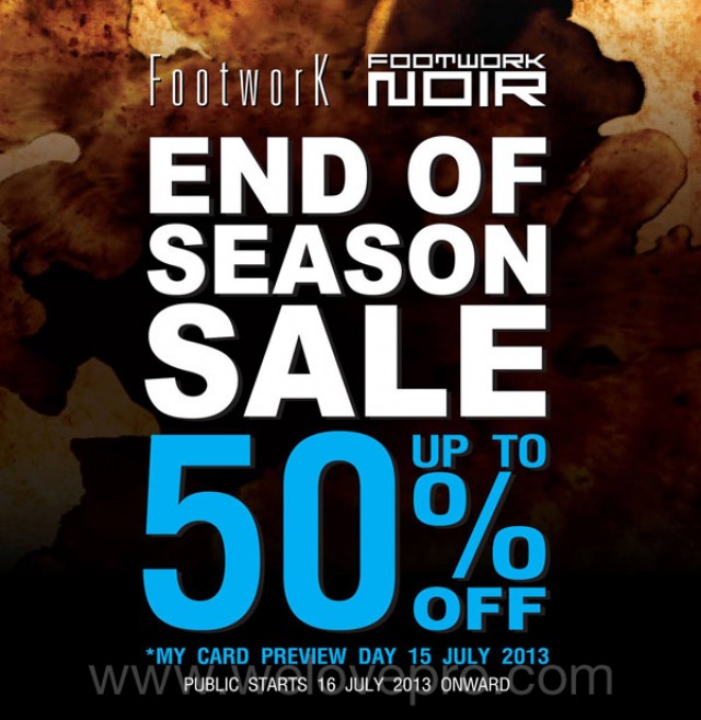 โปรโมชั่น Footwork, Footwork Noir End of Season Sale ลดสูงสุด 50% (กค.56)