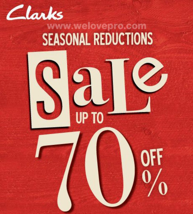 โปรโมชั่น Clarks End of Season Sale รองเท้า Clarks ลดสูงสุด 70% (ตค.56)