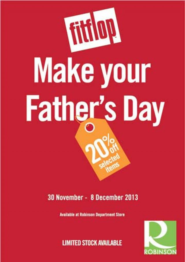 โปรโมชั่น Fitflop Make your Father’s Day Sale รองเท้าผู้ชาย ลดสูงสุด 20%