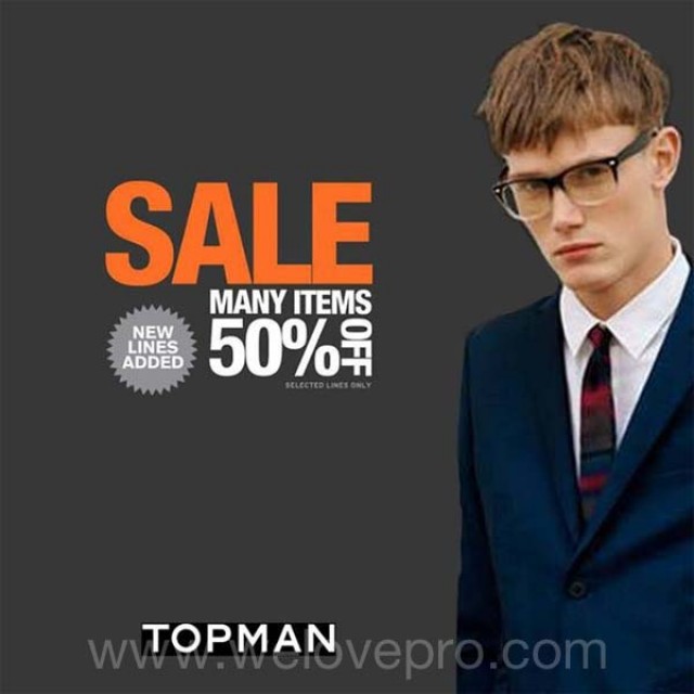 โปรโมชั่น TOPMAN Sale Many Items ลดสูงสุด 50% (ม.ค.57)