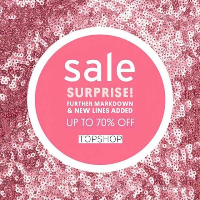 โปรโมชั่น TOPSHOP Surprise Further Markdown & New Lines Added Sale 70% (ม.ค.57)