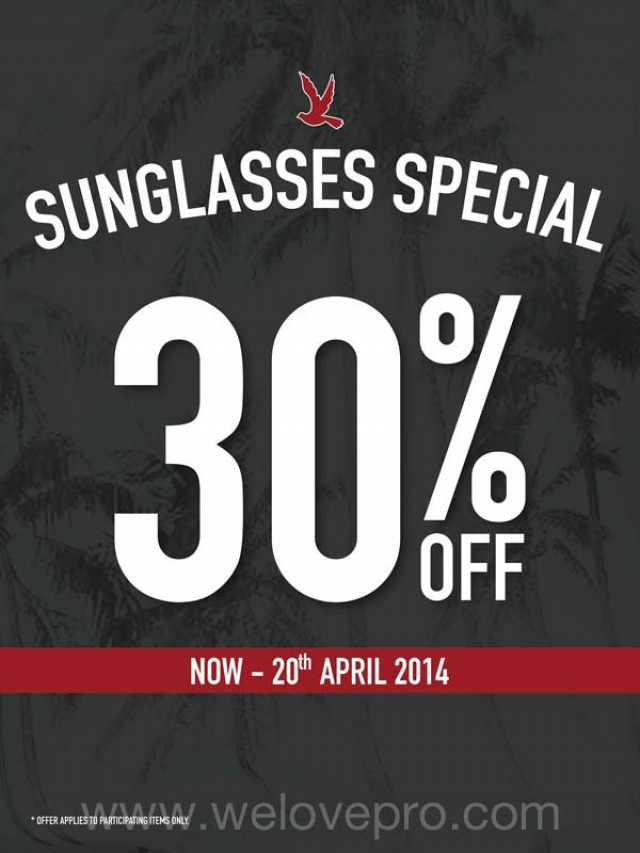 โปรโมชั่น CC DOUBLE O Sunglasses Special แว่นกันแดด ลดสูงสุด 30% (เม.ย.57)