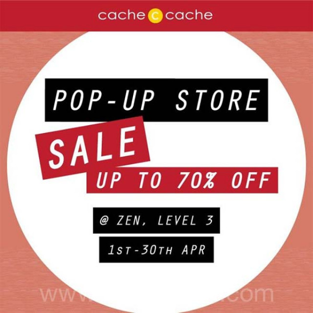 โปรโมชั่น Cache Cache pop up store Sale ลดสูงสุด 70% (เม.ย.57)