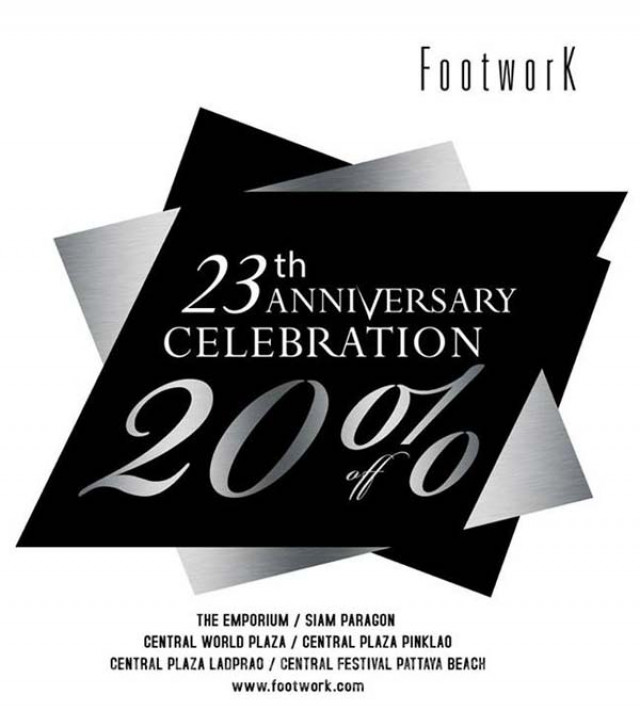 โปรโมชั่น FOOTWORK 23th Anniversary ลดสูงสุด 20% (เม.ย.57)