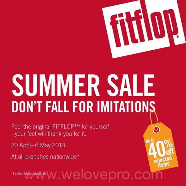 โปรโมชั่น Fitflop Summer Sale ลดสูงสุด 40% (เม.ย.-พ.ค.57)