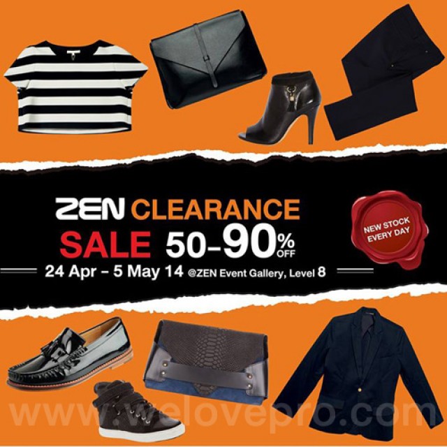 โปรโมชั่น ZEN CLEARANCE SALE 2014 งาน Sale ครั้งใหญ่แห่งปี ลดราคา 50-90% !!