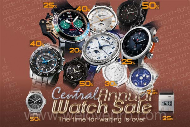 โปรโมชั่น Central Annual Watch Sale นาฬิกา ลด 10 ? 50% (กค.-สค.57)
