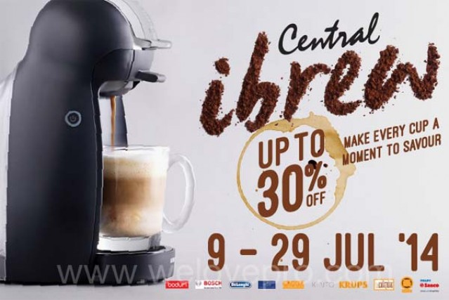 โปรโมชั่น Central iBrew เครื่องทำกาแฟ และอุปกรณ์ 	ลด 10-30%
