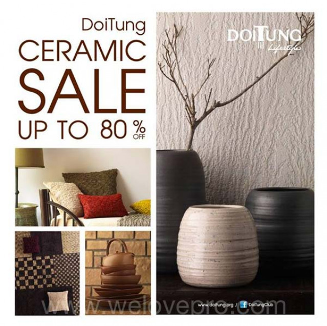 โปรโมชั่น DoiTung Ceramic Sale ผลิตภัณฑ์เซรามิก ลดสูงสุด 80%