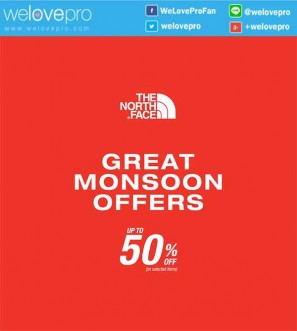 โปรโมชั่น Great Monsoon Offers จาก The North Face ลดสูงสุด 50%!! (มิ.ย.-ก.ค.59)